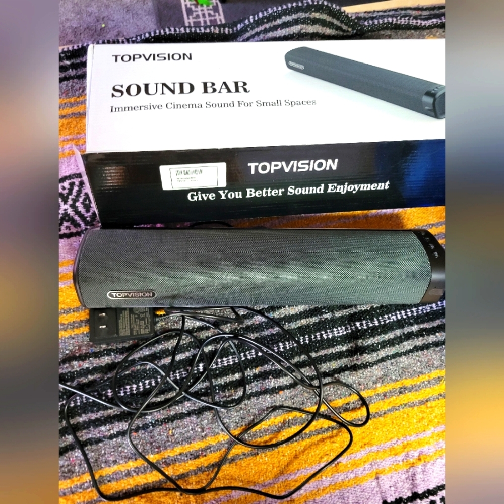 Topvision TV soundbar immersive cinema sound for small